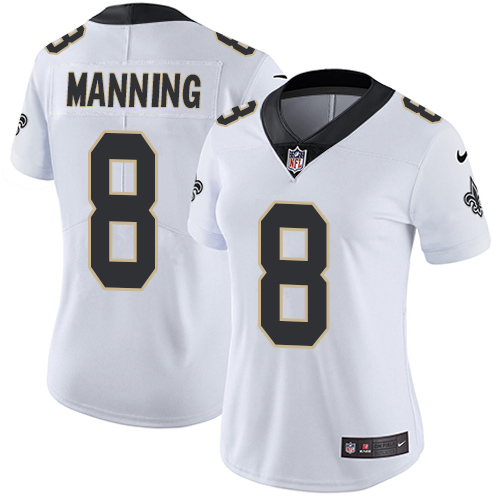 Nike Saints #8 Archie Manning White Women's Stitched NFL Vapor Untouchable Limited Jersey - Click Image to Close
